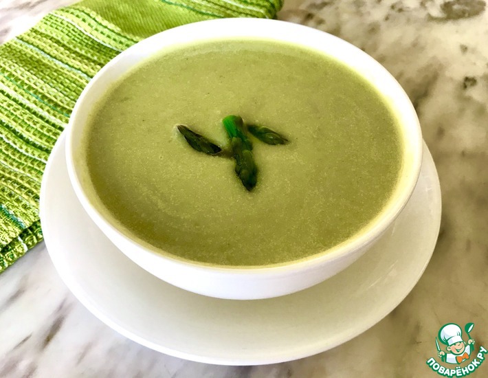 Рецепт: Суп с зеленой спаржей