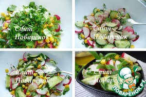 Салат из редиса и кукурузы консервированной — рецепт с фото пошагово