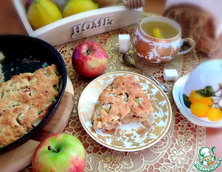 Рецепт: Яблочно-лимонная коврижка Золотая осень