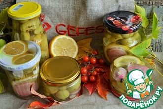 Рецепт: Маринованные зелёные помидоры Русские оливки