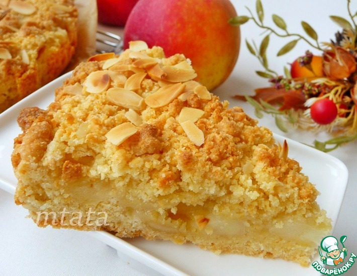 Рецепт: Песочный яблочный пирог