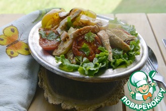 Рецепт: Салат из индейки и овощей-гриль Пикник