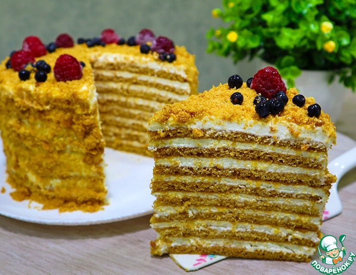 Рецепт: Классический торт Медовик