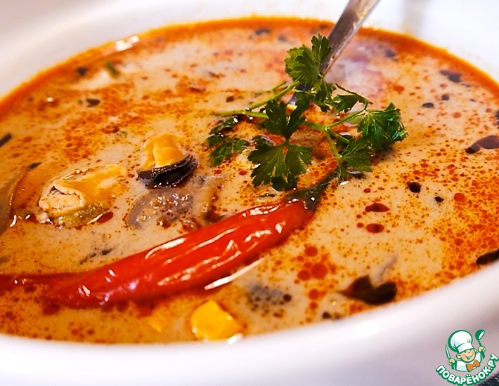 Суп Том Ям с морепродуктами – кулинарный рецепт