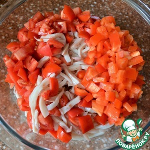 Салат с кальмарами "Осенний букет"