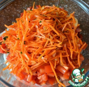 Салат с кальмарами "Осенний букет"