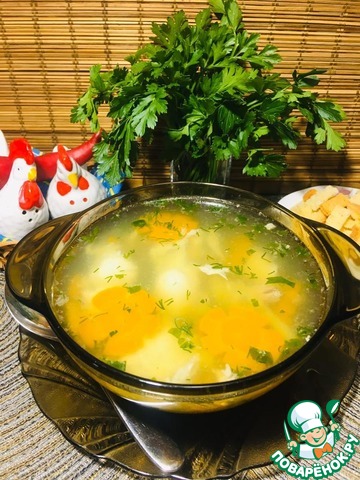 Суп куриный с яйцом – кулинарный рецепт