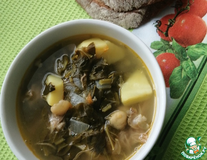 Рецепт: Суп из баранины и щавеля