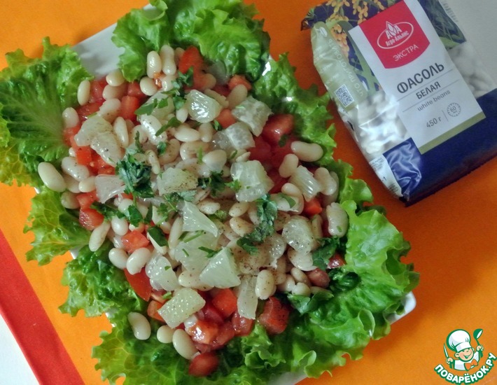 Рецепт: Салат с фасолью Фьюжн