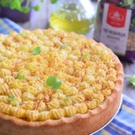 Постный овощной пирог с чечевицей