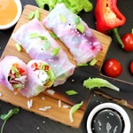 Спринг-роллы с овощами и рисом