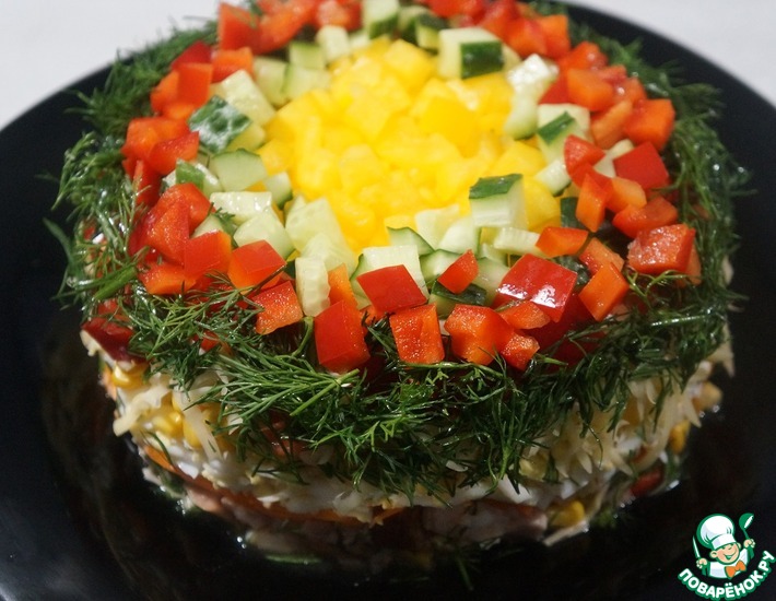 Рецепт: Праздничный салат Акцент