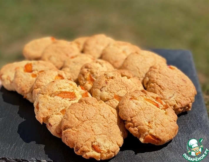 Рецепт: Песочное печенье с абрикосами