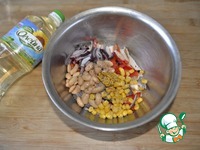 Салат с курицей, фасолью и орегано ингредиенты