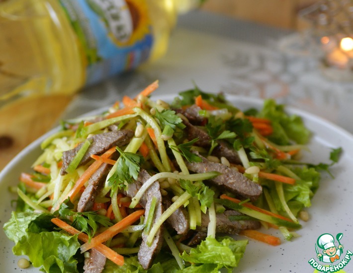Рецепт: Салат из телятины-гриль с овощами