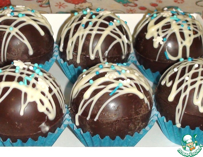 Рецепт: Шоколадные бомбочки с маршмэллоу