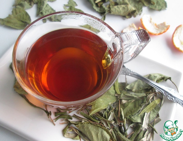 Рецепт: Чай с листьями облепихи и вишни