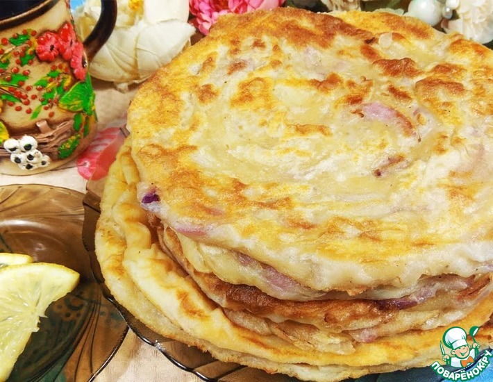 Рецепт: Узбекская лепешка со вкусом чебуреков