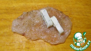Рулетики со сливочно-сырной начинкой во фритюре Сыр плавленый