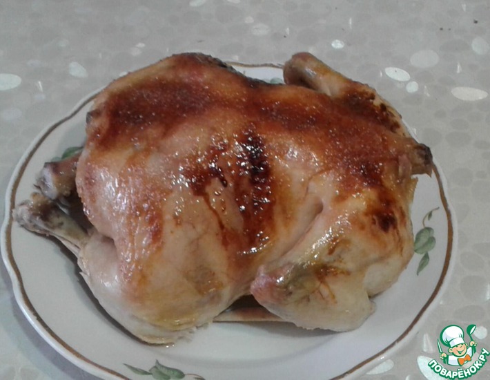 Рецепт: Курица запечёная тушкой