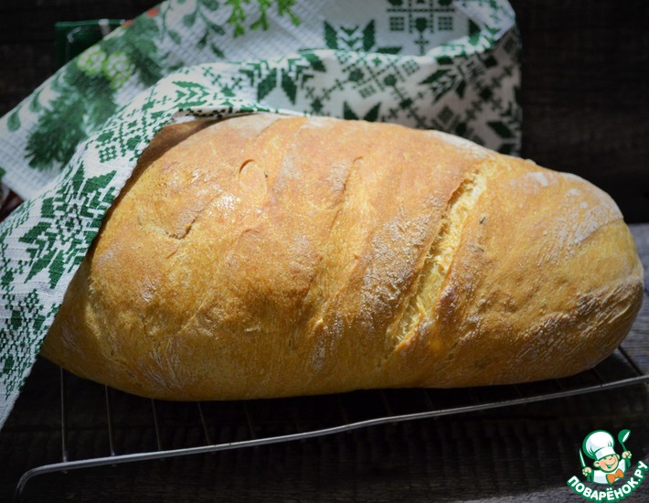 Рецепт: Белый хлеб в рукаве
