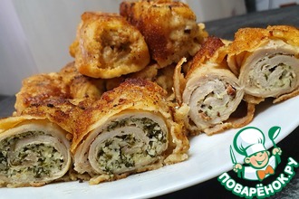 Рецепт: Мясные рулетики с начинкой