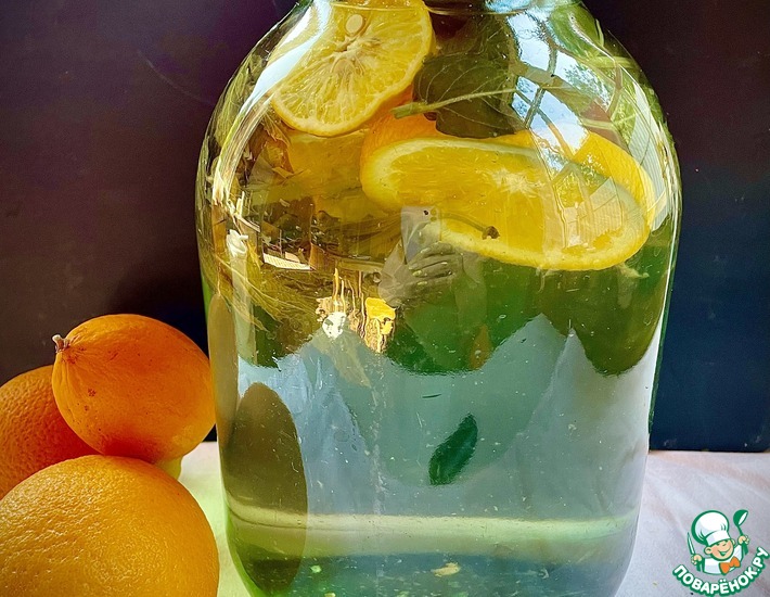 Мохито с апельсинами Солнечный день - поднимет настроение | Напитки с апельсинами | Рецепт мохито
