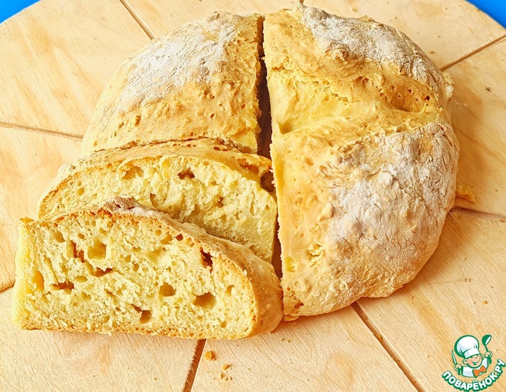 Хлеб на сыворотке без дрожжей в духовке — рецепт с фото
