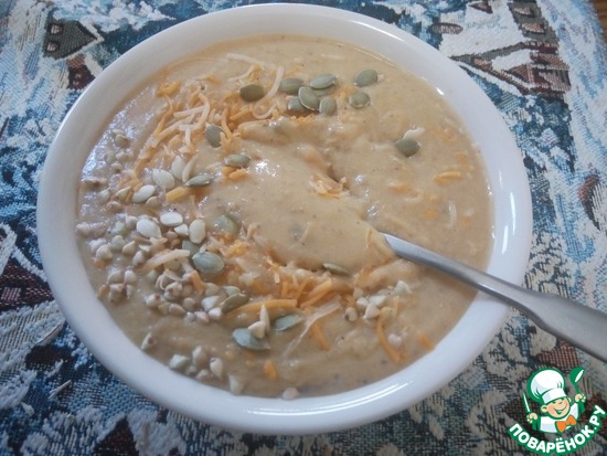 Суп-пюре из зеленой гречки и тыквы