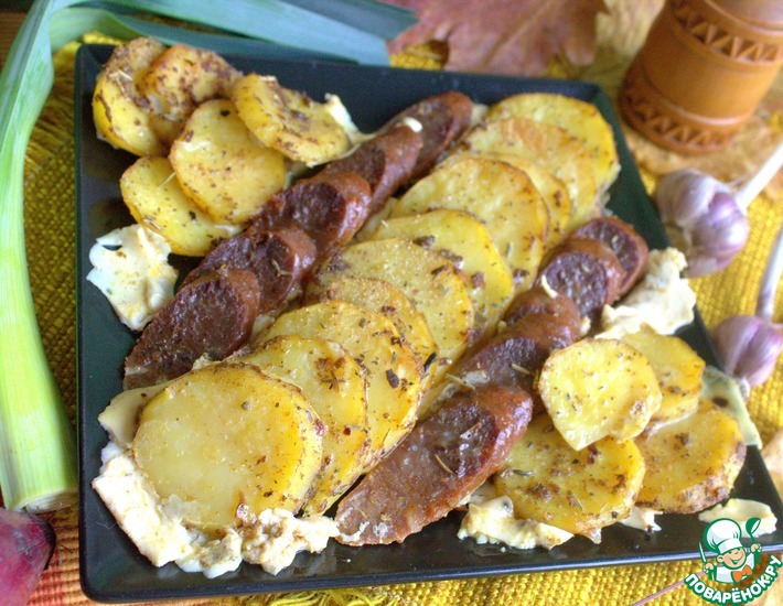 Рецепт: Картошка в духовке с чоризо