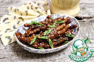 Рецепт: Острые куриные лапки по-корейски Такпаль