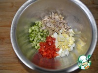 Вафельные рожки с куриным салатом ингредиенты