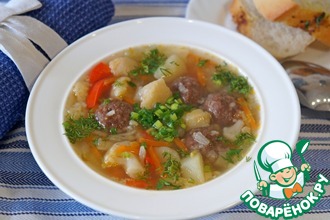 рецепт: овощной суп с фрикадельками