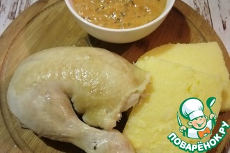 Рецепт: Щипс с мамалыгой и курицей