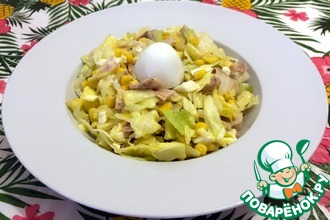 Рецепт: Яичный салат с курицей и кукурузой