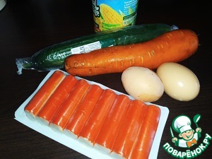 Лёгкий крабовый салат