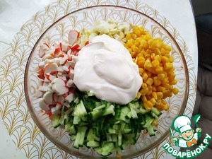 Лёгкий крабовый салат