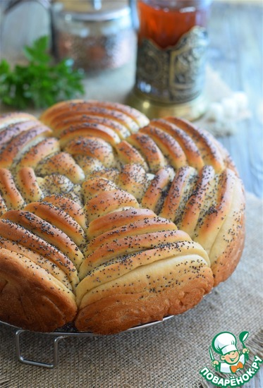 Разборный пирог с капустой и луком Разборный пирог с капустой и луком