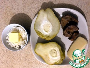 Чайот, фаршированный куриной печенью и рисом