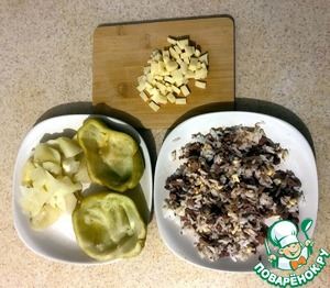 Чайот, фаршированный куриной печенью и рисом