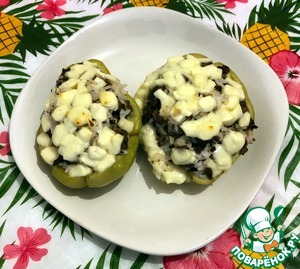 Чайот, фаршированный куриной печенью и рисом