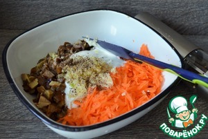 Свинина с грибами и морковью по-русски