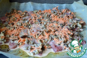 Свинина с грибами и морковью по-русски