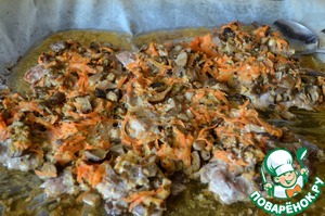 Свинина с грибами и морковью по-русски
