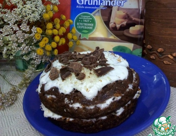 Рецепт: Десерт сырно-шоколадный в микроволновой печи