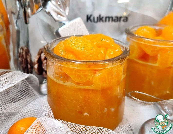 Рецепт: Цитрусовое желе с карамельными мандаринами