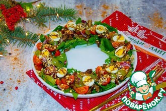 Рецепт: Новогодний салат Венок Адвента
