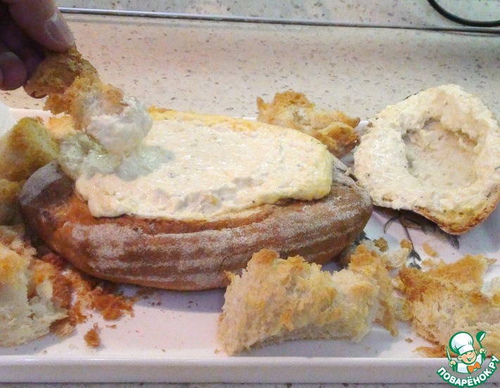 Рецепт: Хлебная тарелка с сыром