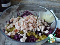 Салат из краснокочанной капусты с курицей ингредиенты