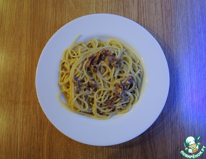 Рецепт: Спагетти карбонара со сливками